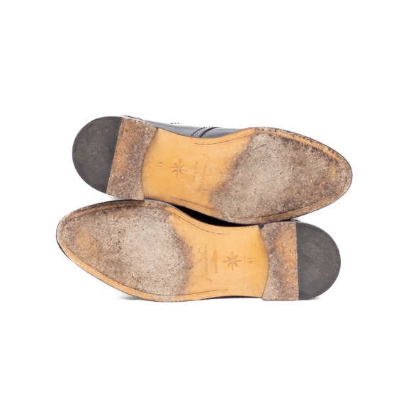 Alessandro Vasini Men's Black SPAZZOLATO Leather Monk Strap Shoes US 8 - Picture 7 of 13